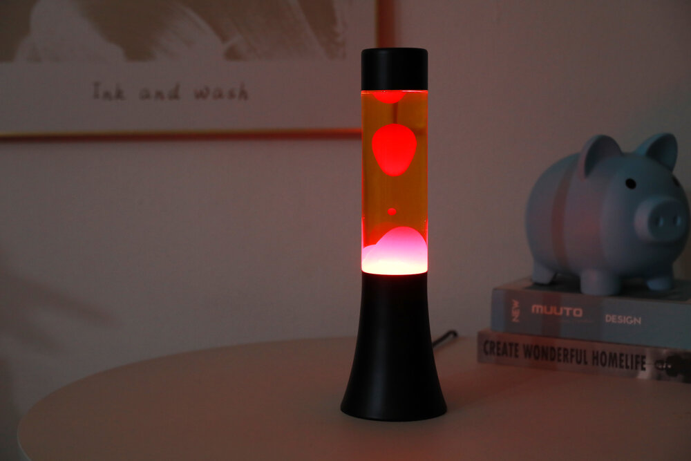 Lavalampe, gul/rød - H30 cm